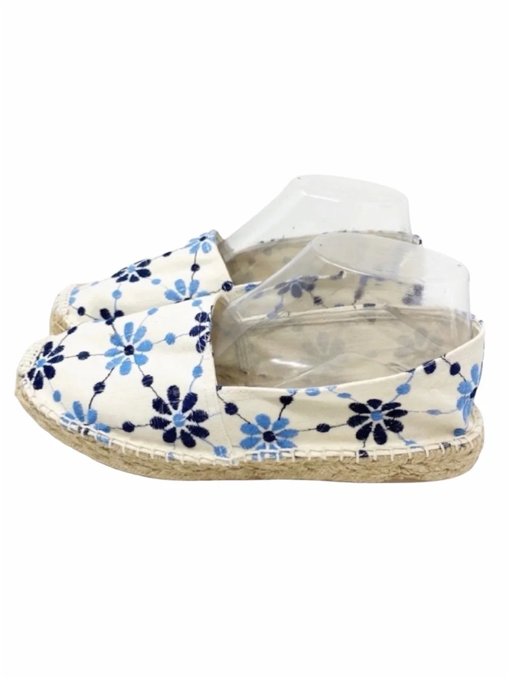 ANDRE ASSOUS floral embroidery cloth slip on espadrilles shoes 9F